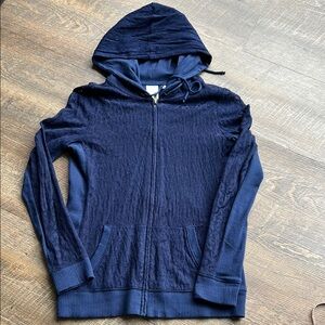 Eloise Full Zip Hoodie Medium Navy Blue